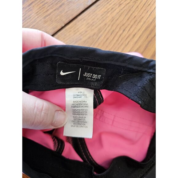 Nike Dri Fit Girls Swoosh Hat Cap Pink Adjustable Lightweight Active Size 4/6x - Picture 4 of 6